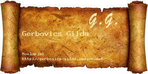 Gerbovics Gilda névjegykártya